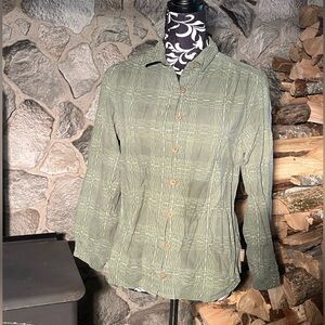 Woolrich Green Short Sleeve Button Down MP